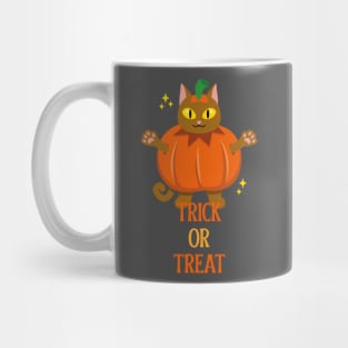 Trick or Treat Pumpkin Cat Mug